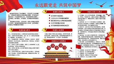 党建文化墙红色党建展板共筑中国梦