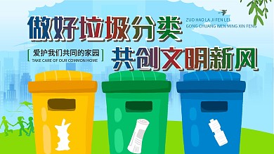 环保主题展板垃圾分类