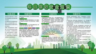 防震减灾知识宣传栏