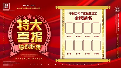 原创喜报内容展板