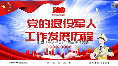 党的退役军人工作发展历程专题访谈展板