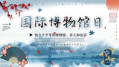 5.18国际博物馆日节日宣传展板