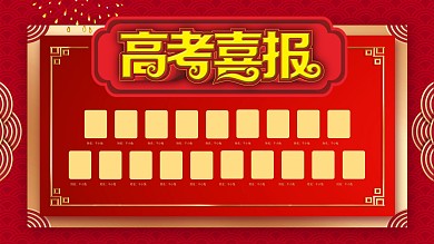 创意喜庆2019高考报喜展板