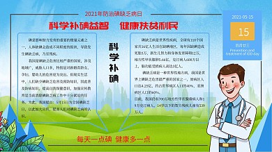 原创精选防治碘缺乏病日宣传海报