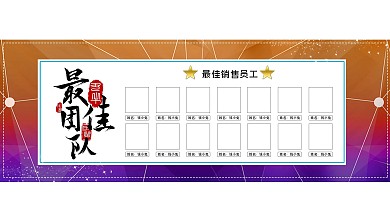 企业优秀员工展板