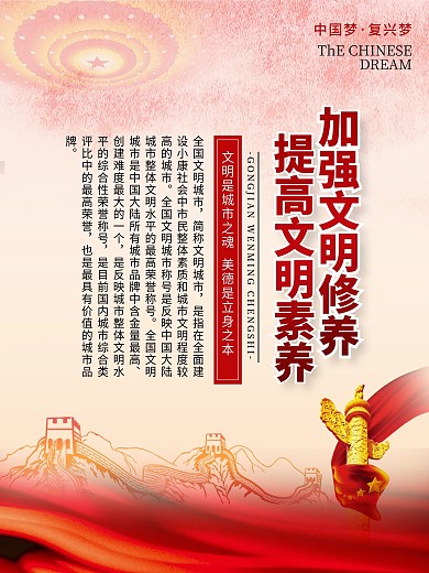 创建文明城市系列海报5