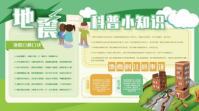 地震救灾科普自救知识宣传栏