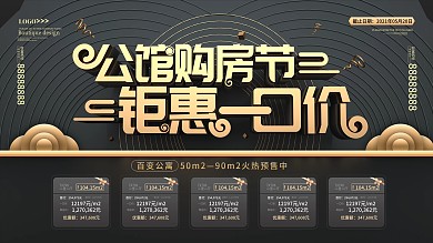 黑金户型信息展板