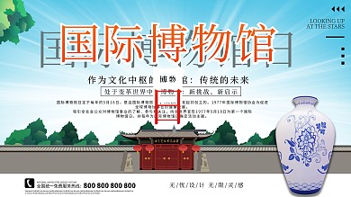 博物馆日博物馆节日宣传展板