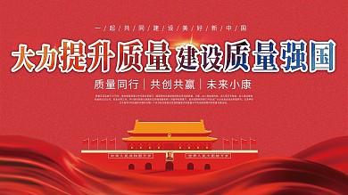 全国质量月展板海报