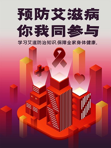 艾滋病意识宣传海报