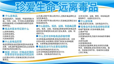 校园禁毒宣传展板