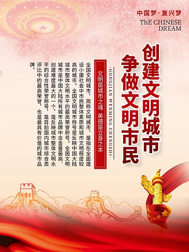 创建文明城市系列海报1