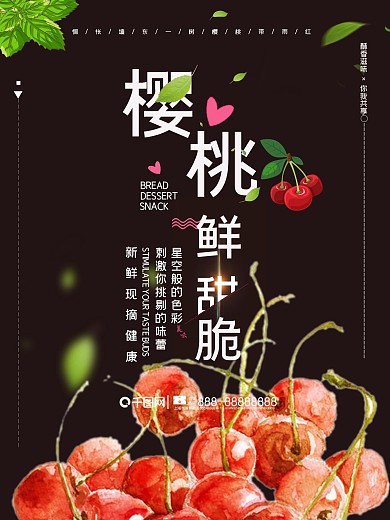 简约樱桃海报
