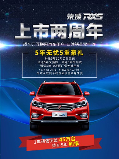 荣威汽车宣传促销海报展板