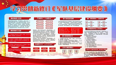 军队基层纲要展板