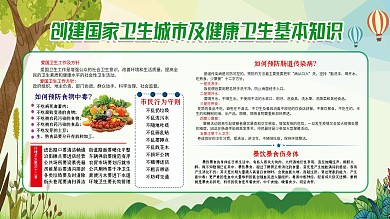 简约大气卫生健康公益展板