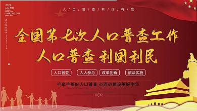 人口普查展板第七次全国人口普查工作