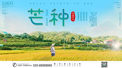 摄影图芒种二十四节气展板