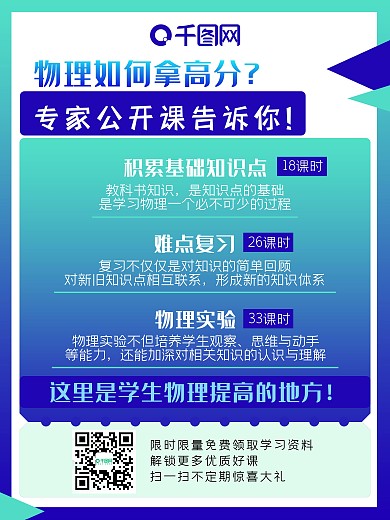物理课程海报源文件原创