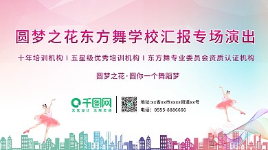 舞蹈培训班商场舞蹈演出背景展板