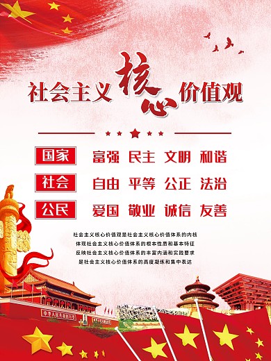 社会主义核心价值观党建海报