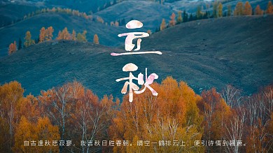 立秋传统节日二十四节气海报秋天秋季