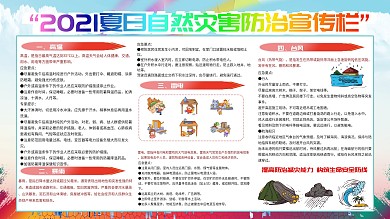 夏季自然灾害防治宣传栏