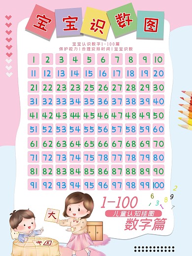 认知幼教挂图创意合成宝宝识字图
