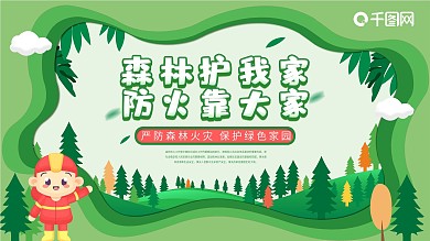 原创森林防火宣传展板