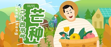 芒种夏天24节气公众号插画手绘