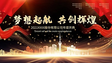 年会海报公司年终总结大会海报设计