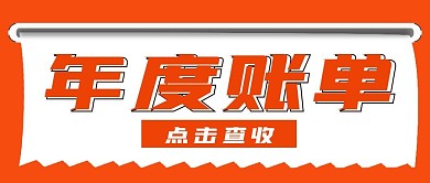 简约商务年度账单宣传