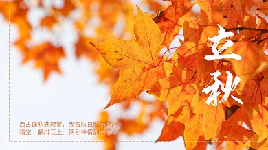 立秋传统节日二十四节气海报秋天秋季