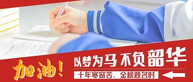 以梦为马不负韶华学生考试高考加油金榜题名