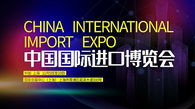 博览会展会交流会商务会议大气海报展板