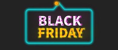 霓虹灯风格炫彩黑色星期五公众号封面