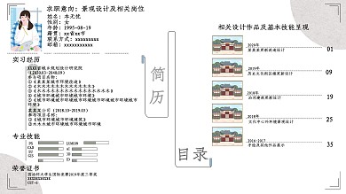 景观设计专业作品集目录