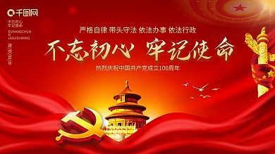 党建建党100周年百年的历程海报展板