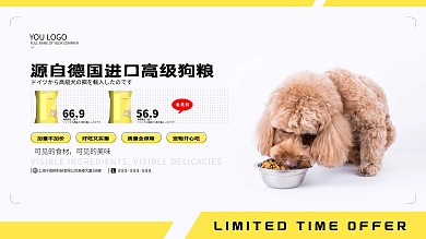 温馨宠物店系列宠物食品促销展板