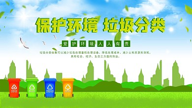 环境保护垃圾分类展板