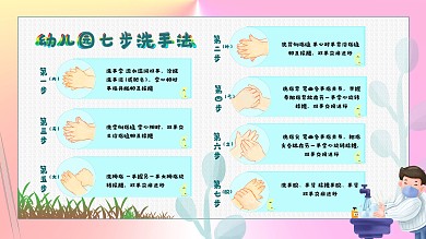 注意洗手幼儿园七步洗手法