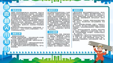 地震救灾小知识展板
