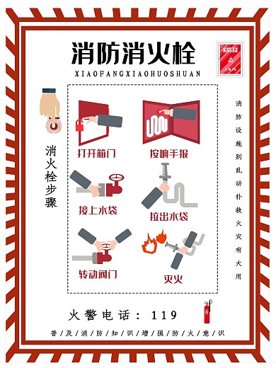 创意简约消防海报