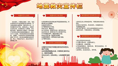 地震安全知识展板