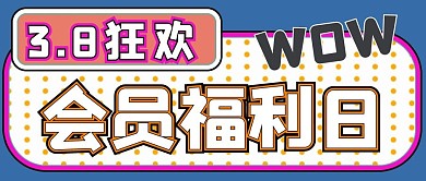 简约会员福利日宣传