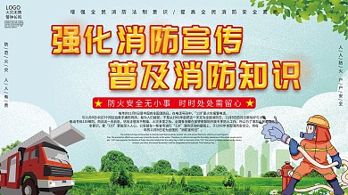 2020中国消防安全日教育知识宣传展板