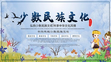 少数民族文化展板