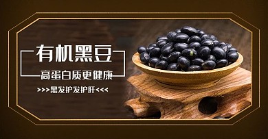 有机黑豆电商海报