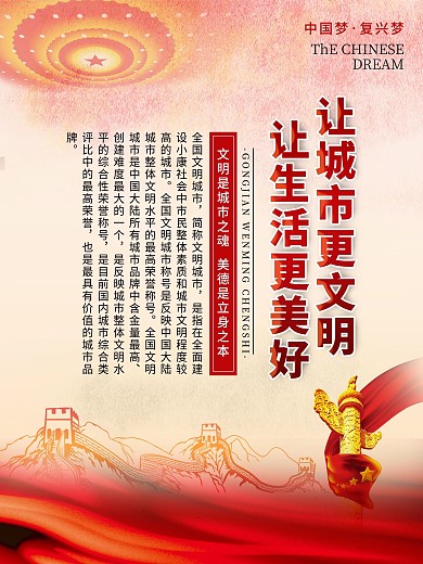 创建文明城市系列海报3